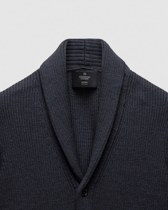 Merino Rib Vinnie Shawl Cardigan