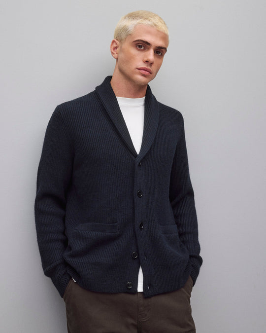 Merino Rib Vinnie Shawl Cardigan