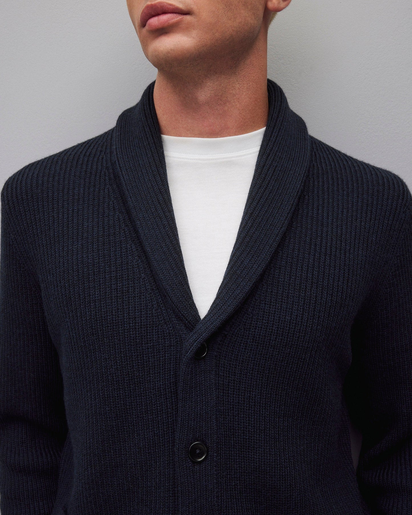 Merino Rib Vinnie Shawl Cardigan