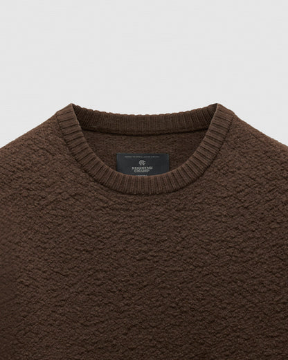 Textured Boucle Turf Crewneck