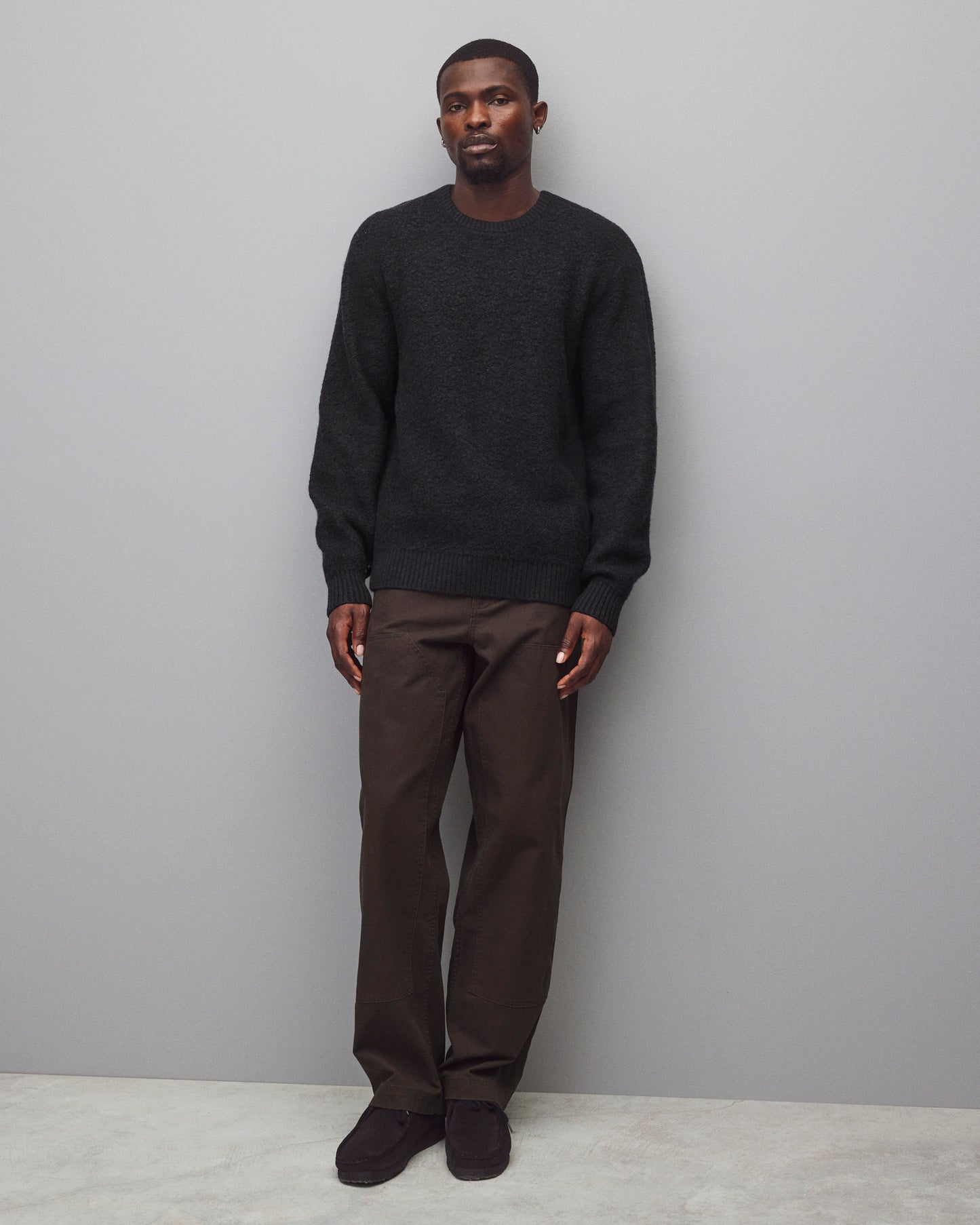 Textured Boucle Turf Crewneck