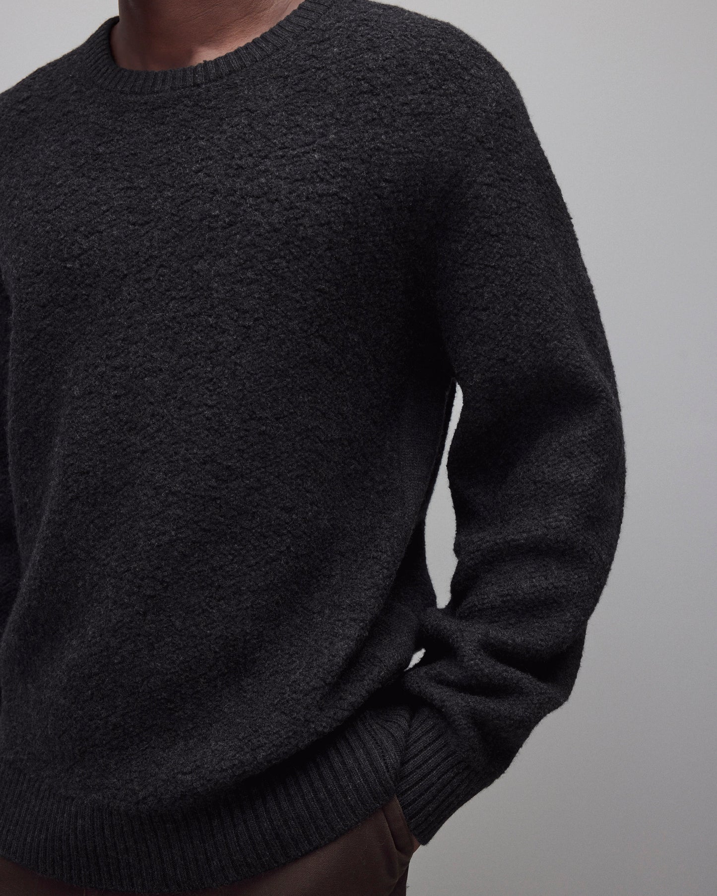 Textured Boucle Turf Crewneck
