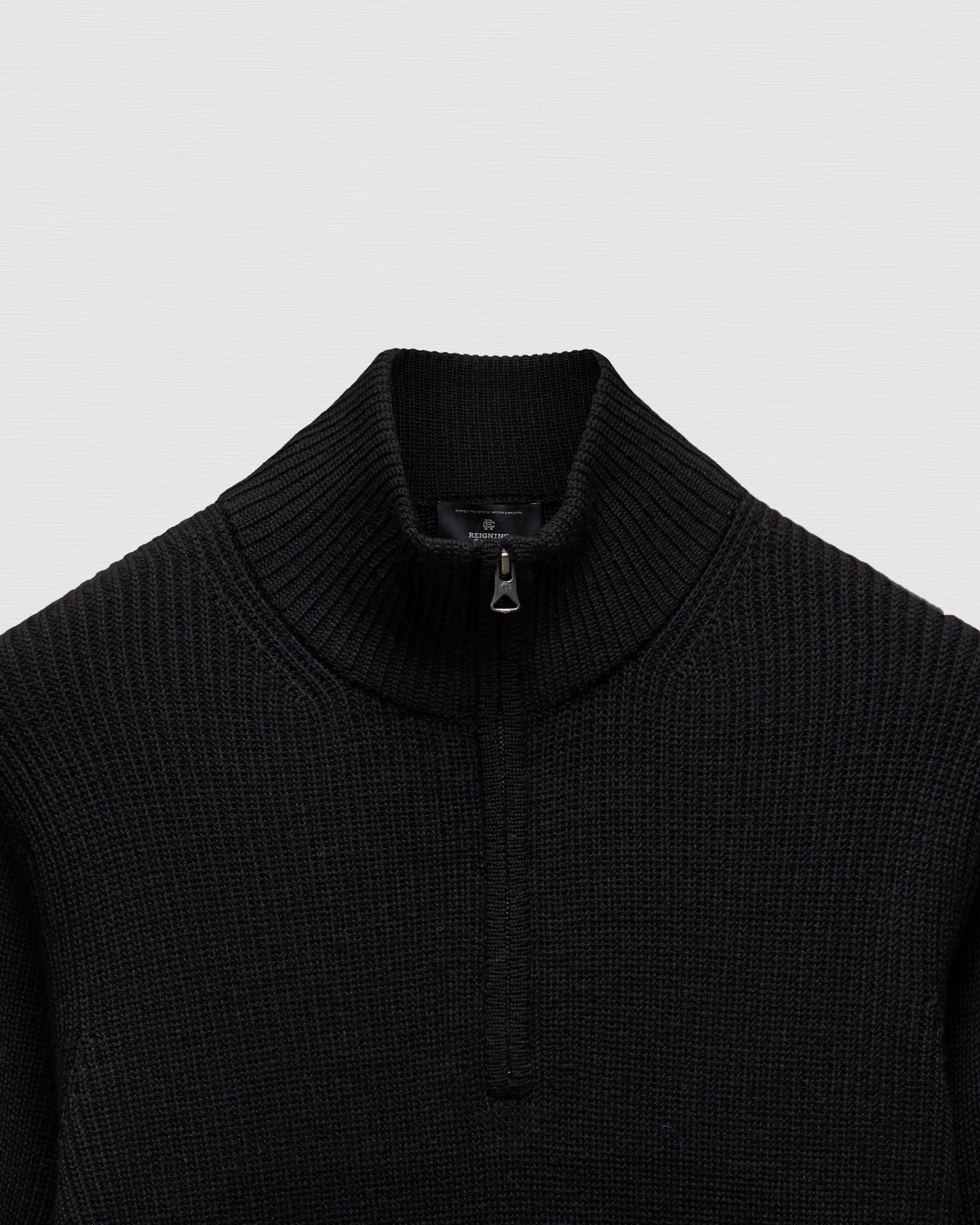 Merino Rib Vinnie Quarter Zip