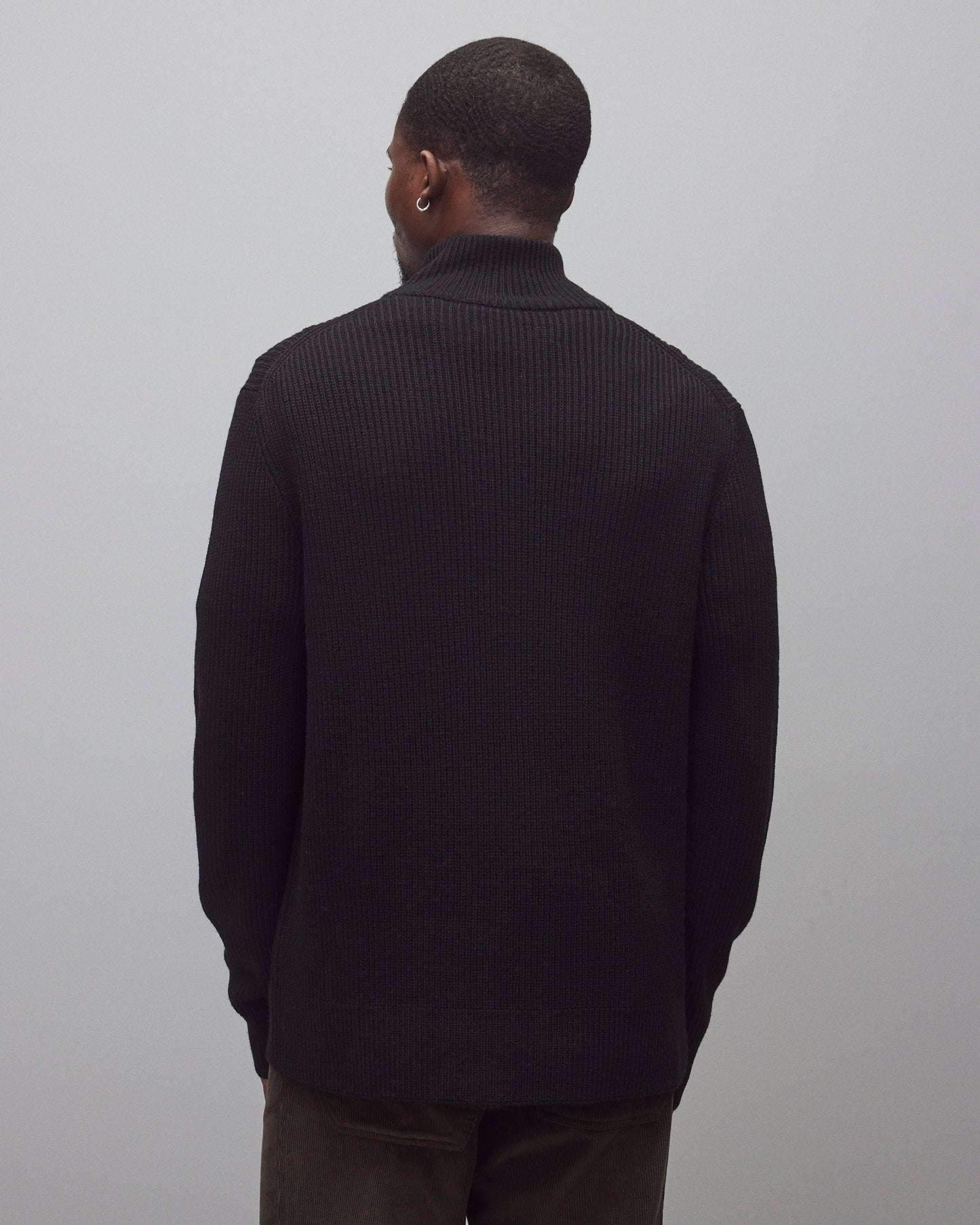 Merino Rib Vinnie Quarter Zip