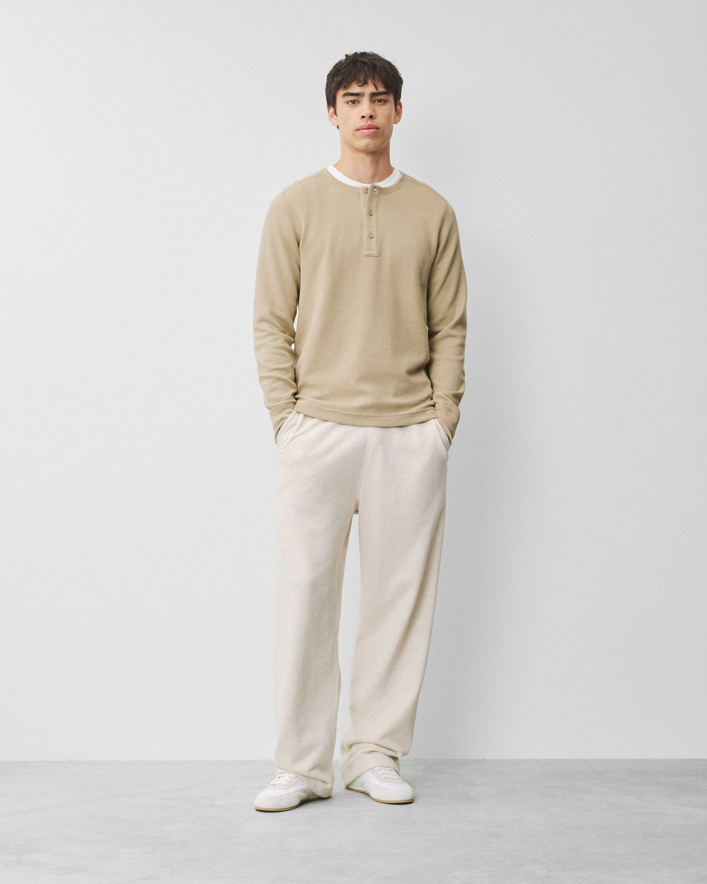 Lightweight Waffle Standard Henley