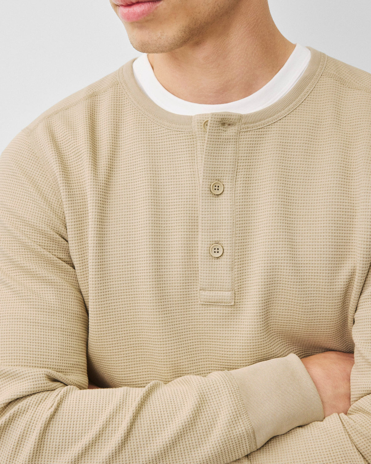 Lightweight Waffle Standard Henley