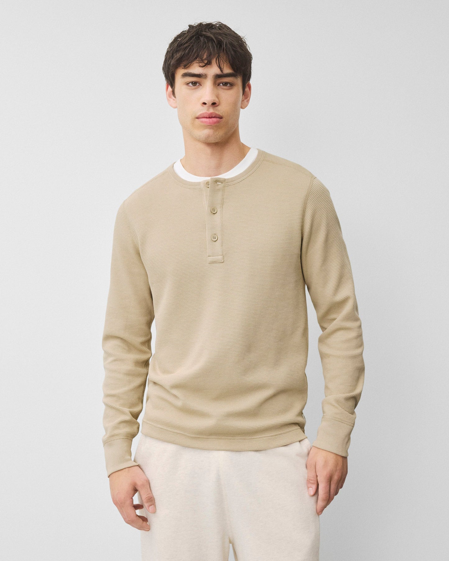 Lightweight Waffle Standard Henley