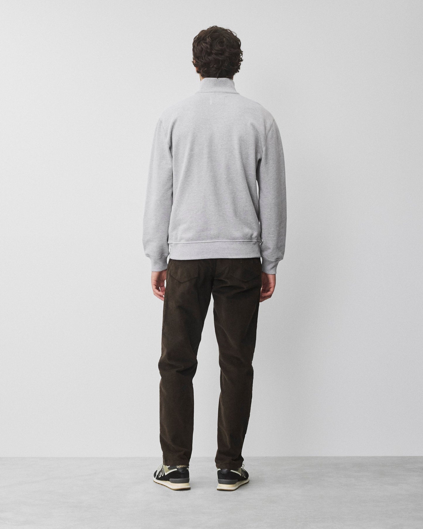 Midweight Terry Standard Button Mockneck
