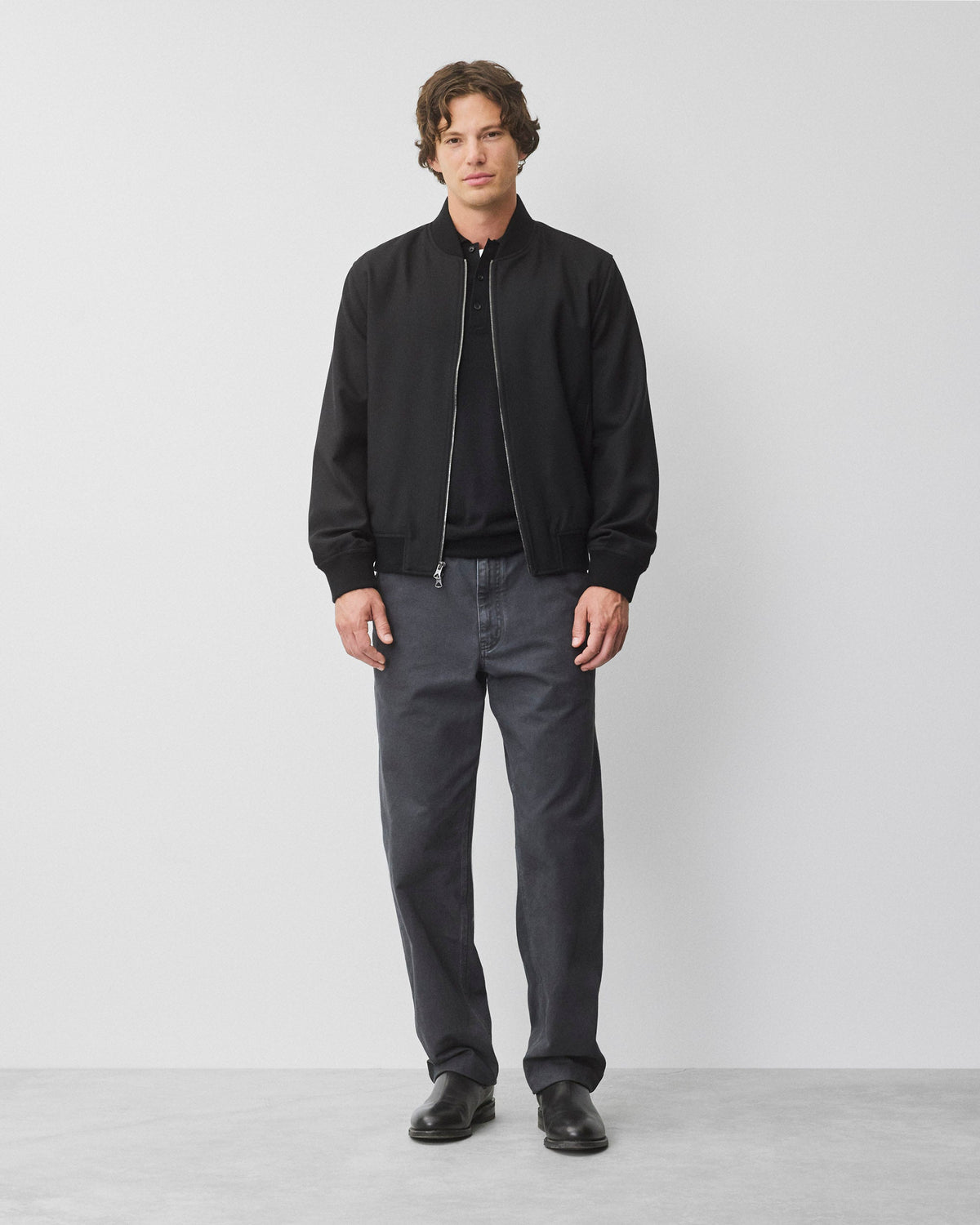 Wool Twill Bomber Jacket