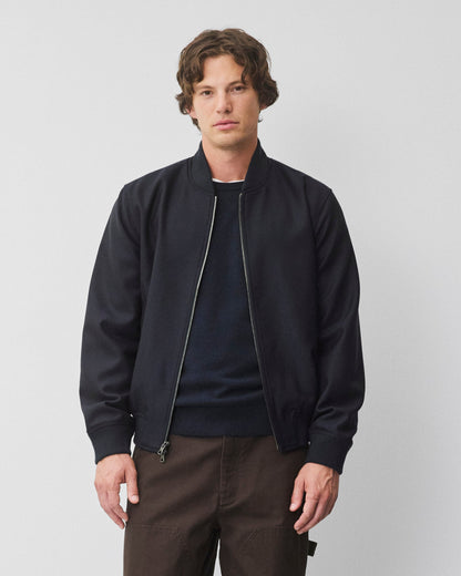 Wool Twill Bomber Jacket