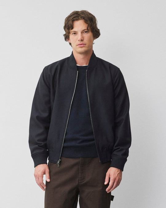 Wool Twill Bomber Jacket
