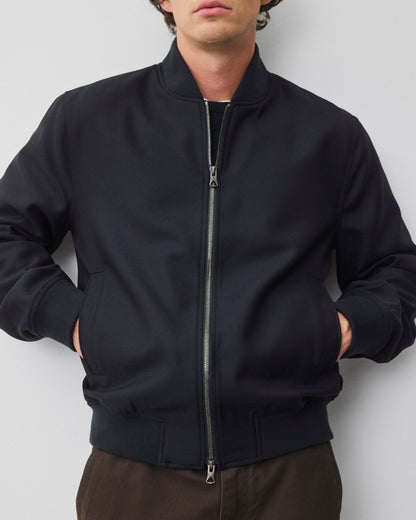 Wool Twill Bomber Jacket