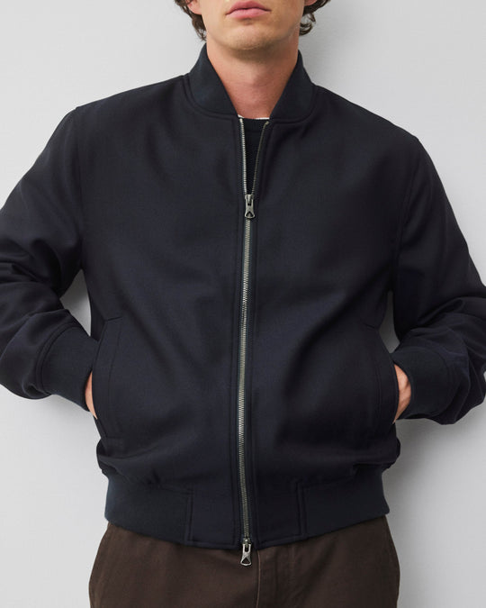Wool Twill Bomber Jacket