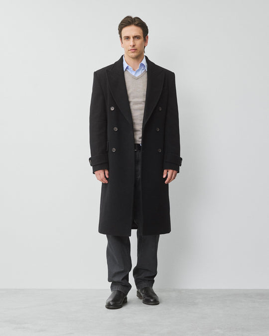 Melton Twill Officer Double Breasted Coat