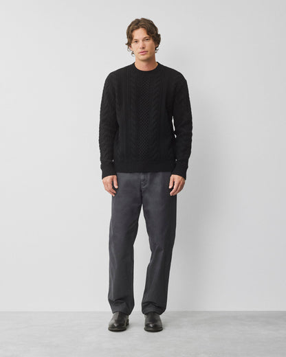Cable Knit Meridian Crewneck