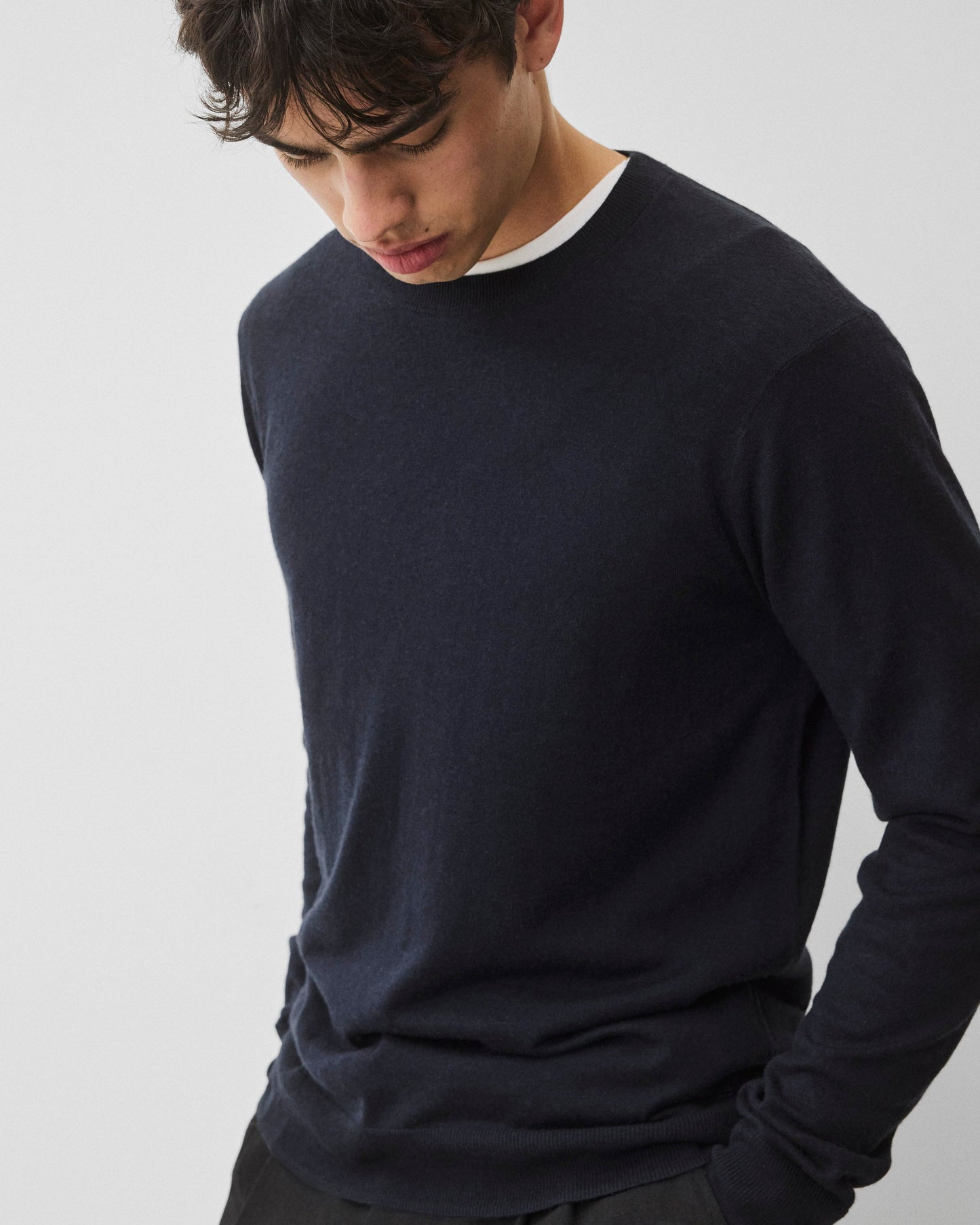 Silk Cashmere Gallery Crewneck