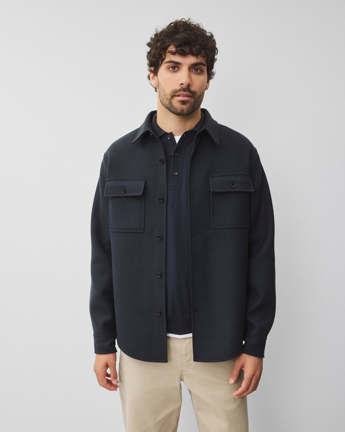 Double Face Wool Concourse Standard Overshirt