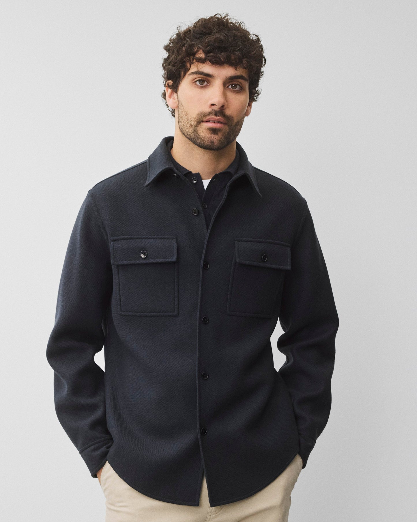 Double Face Wool Concourse Standard Overshirt