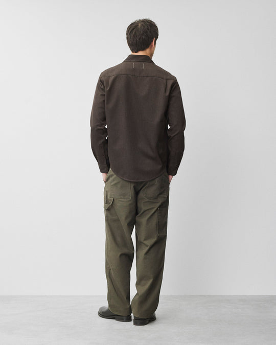 Wool Gabardine Concourse Standard Overshirt