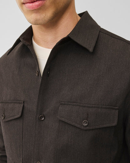 Wool Gabardine Concourse Standard Overshirt