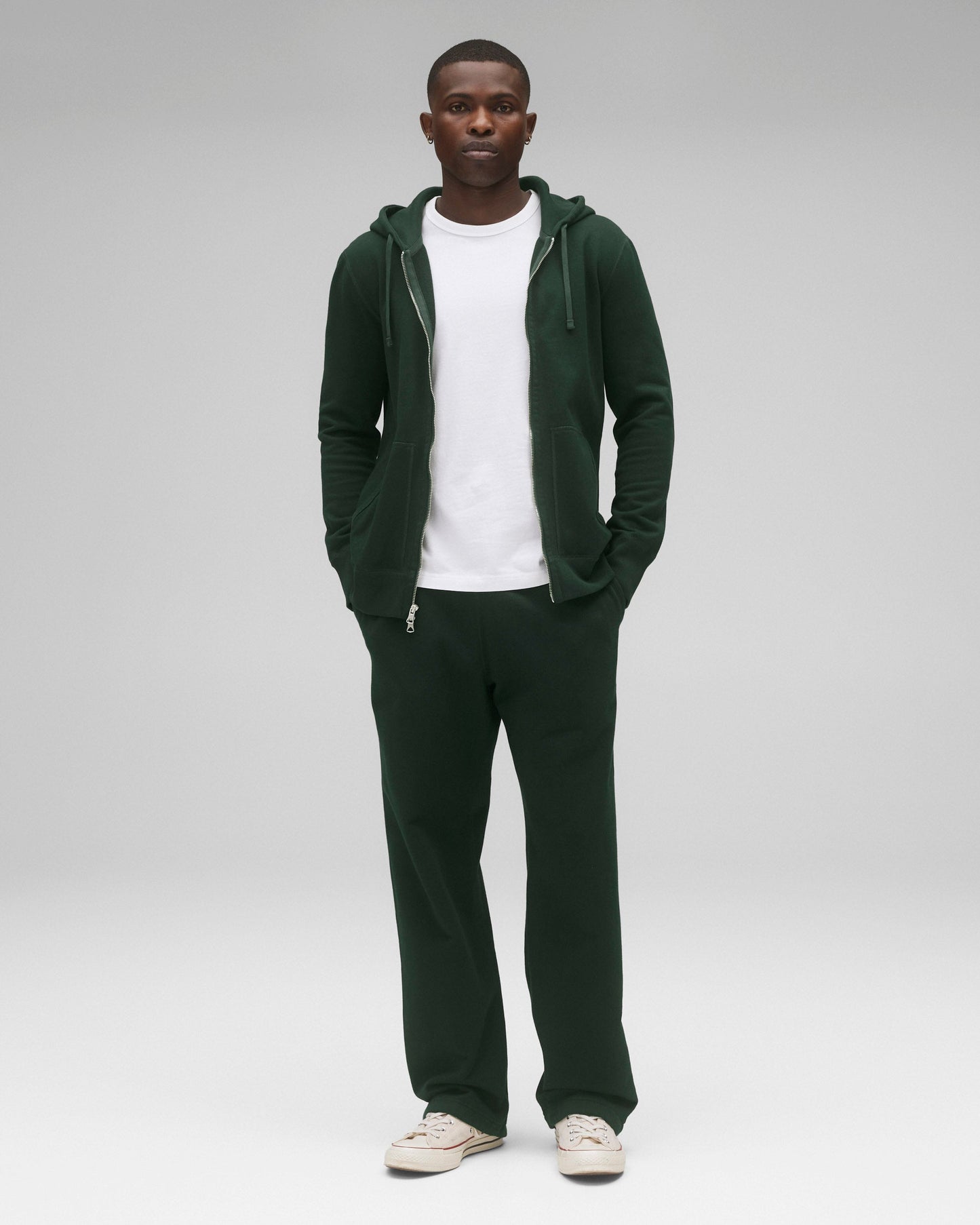 Midweight Terry Slim Zip Hoodie