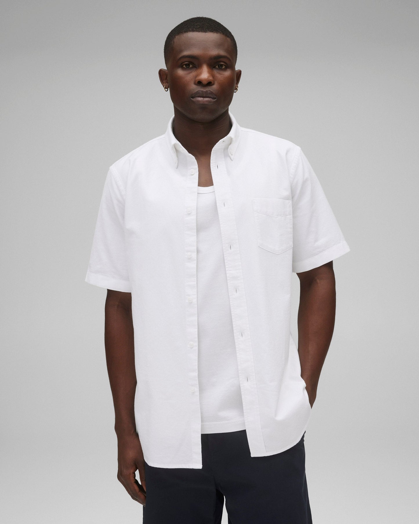 Cotton Oxford Prep Standard Short Sleeve Shirt