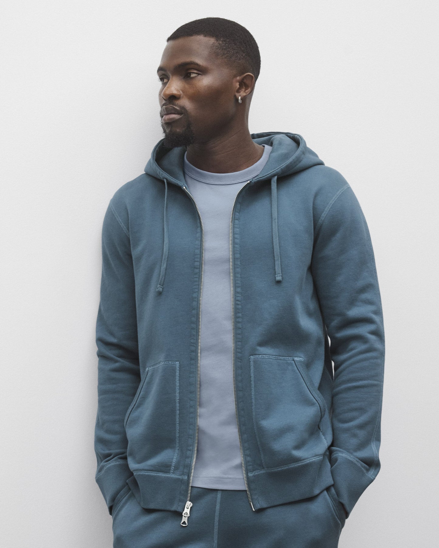 Midweight Terry Slim Zip Hoodie