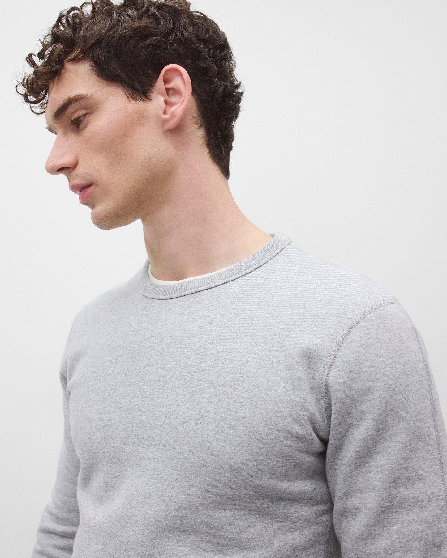 Midweight Terry Slim Crewneck