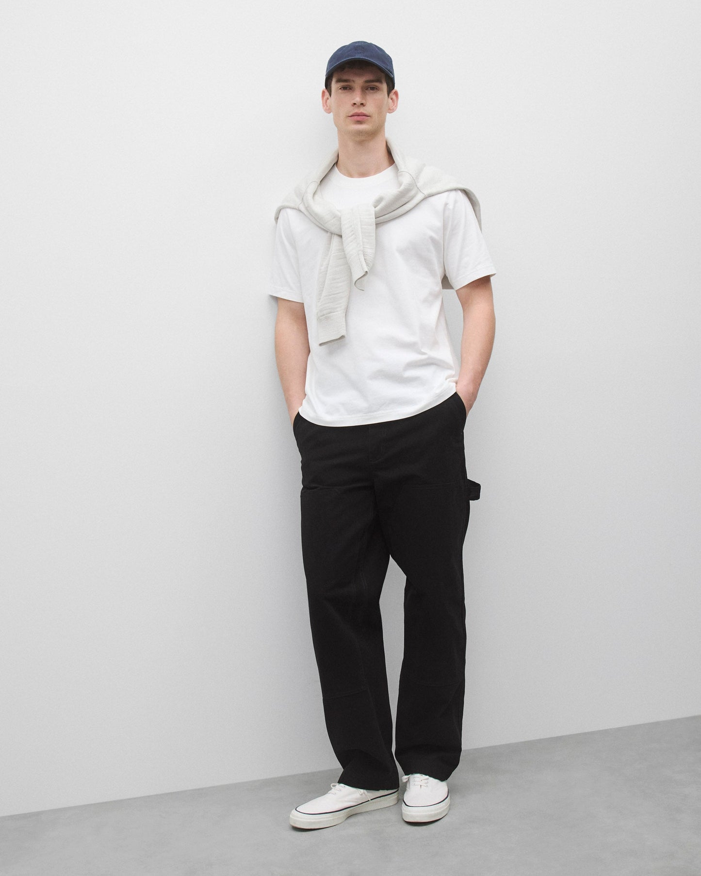 Cotton Canvas Relaxed Double Knee Pant