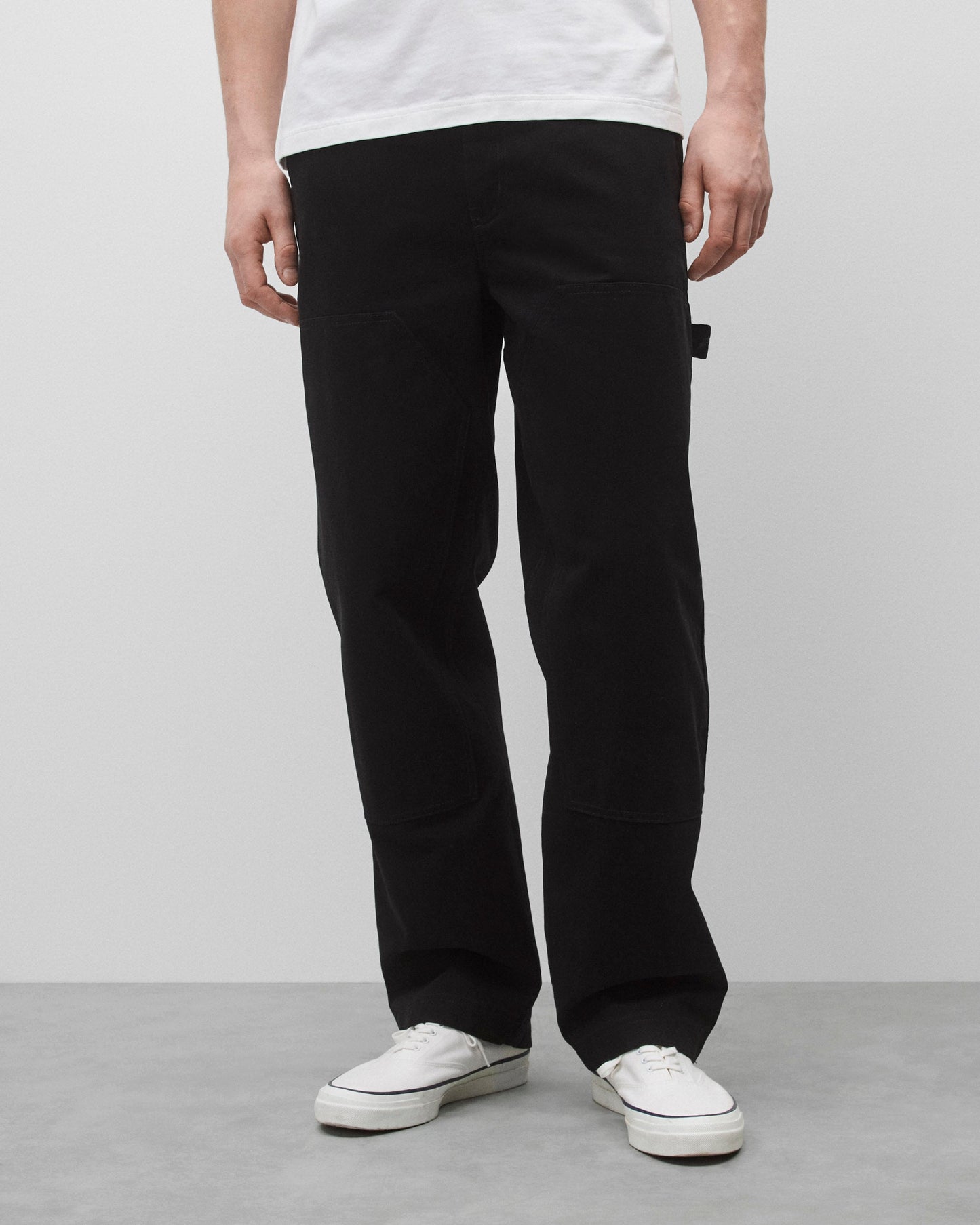 Cotton Canvas Relaxed Double Knee Pant