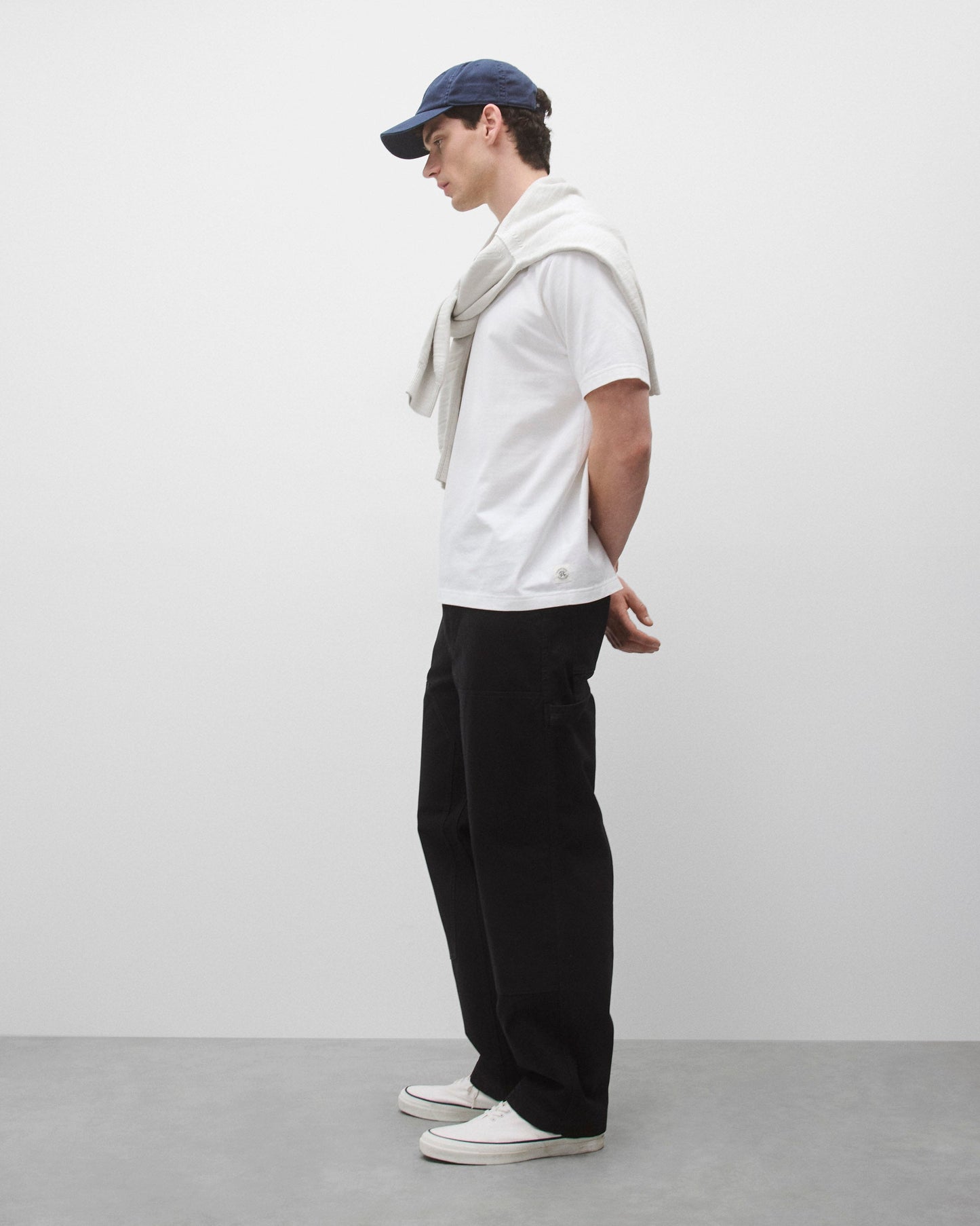 Cotton Canvas Relaxed Double Knee Pant