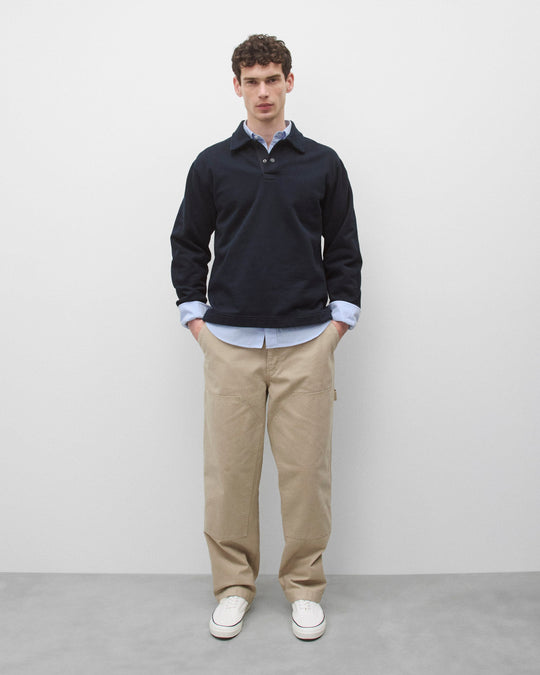 Cotton Canvas Relaxed Double Knee Pant