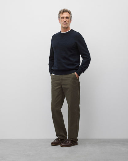 Cotton Slub Laurel Crewneck