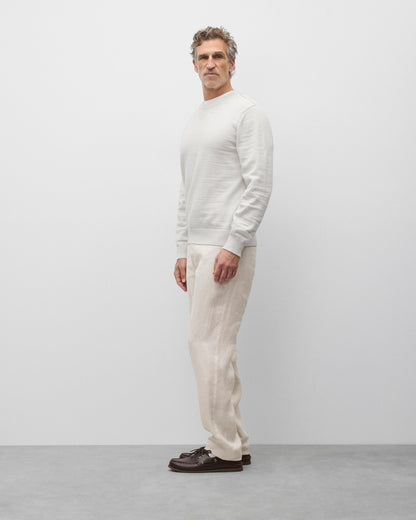 Cotton Slub Laurel Crewneck