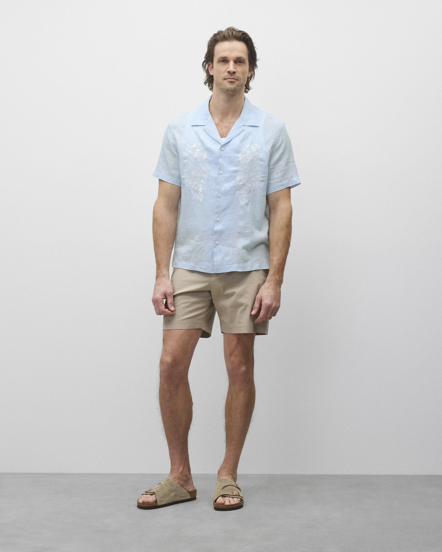 Linen Floral Standard Camp Shirt