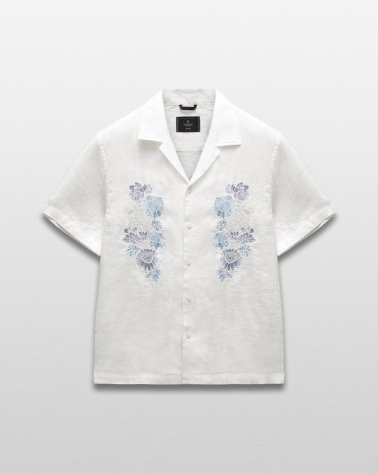 Linen Floral Standard Camp Shirt