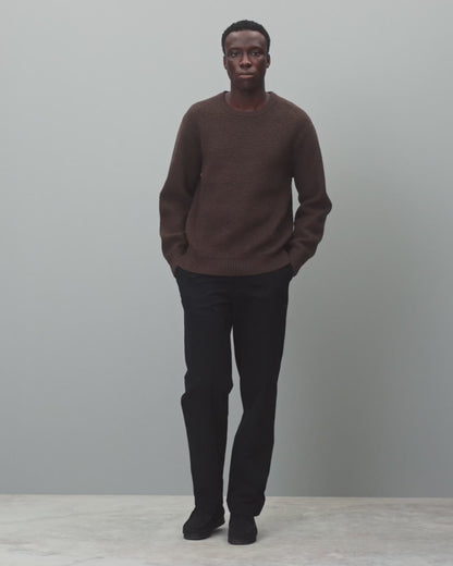 Textured Boucle Turf Crewneck
