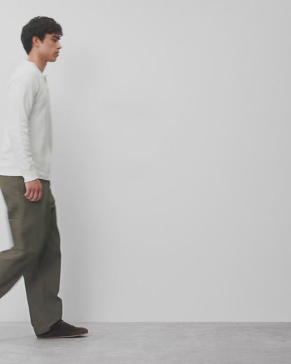 Cotton Canvas Relaxed Double Knee Pant