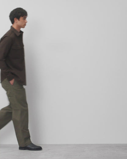 Wool Gabardine Concourse Standard Overshirt