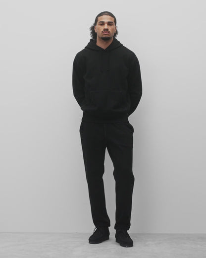 Kyoto Black Midweight Terry Standard Hoodie